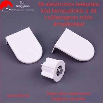 Elektromos rolókhoz szerelési kiegészítők, 38 cső, 25 motor, vasból készült megerősített tartó