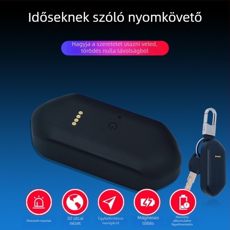 Beidou GPS Lokátor időseknek és gyerekeknek – Modell B15-B, GPS pontosság 0–30 m, riasztási módok: rezgés, SOS, mobil, kerítés