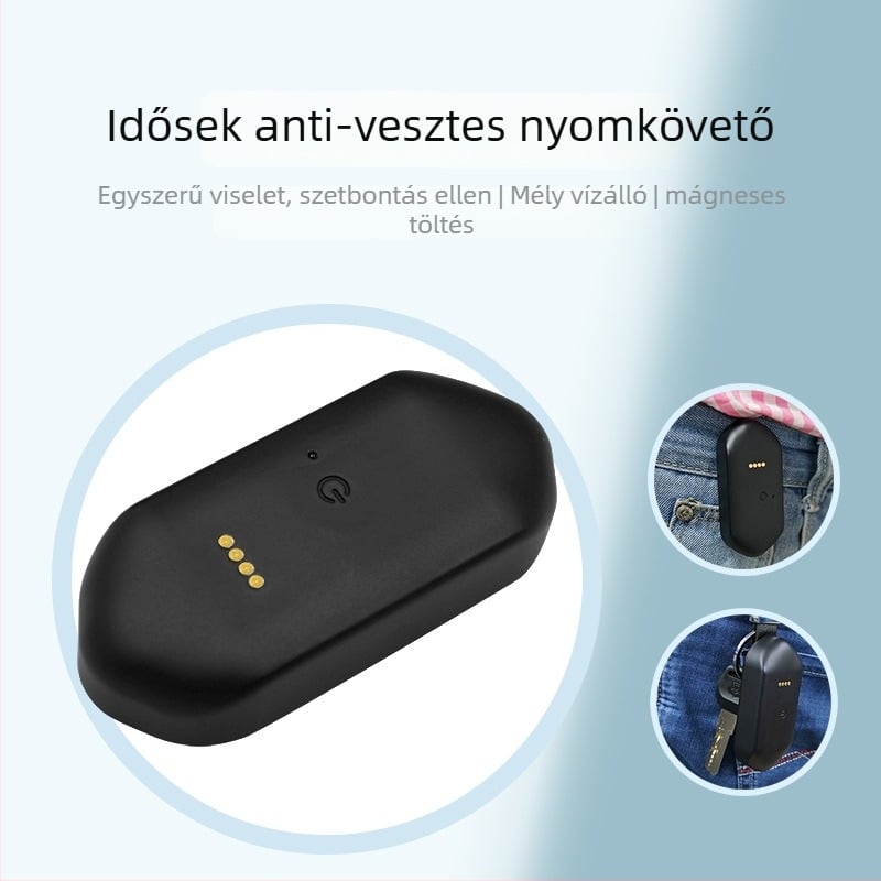 Beidou GPS Lokátor időseknek és gyerekeknek – Modell B15-B, GPS pontosság 0–30 m, riasztási módok: rezgés, SOS, mobil, kerítés
