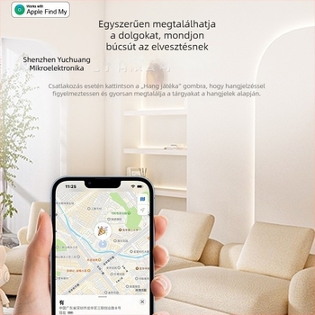 Bluetooth-lokátor értéktárgyakhoz – 8 g, műanyag ház, gombos elem, iOS-kompatibilis