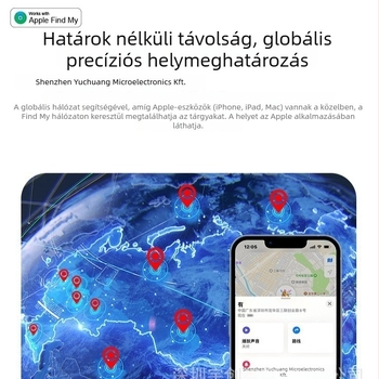 Bluetooth-lokátor értéktárgyakhoz – 8 g, műanyag ház, gombos elem, iOS-kompatibilis