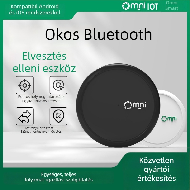 Omi OPD04 Bluetooth nyomkövető elvesztés elleni védelemre, alkalmazásos nyomon követéssel, kétirányú figyelmeztetéssel; Android és iOS kompatibilis; CR2032 elem
