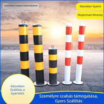 Acélcsőből készült ütközésgátló oszlop közúti közterületeken, kereszteződéseknél és parkolókban