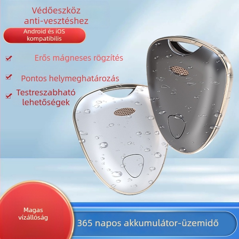 Shield elvesztés elleni készülék (Bluetooth, iOS-kompatibilis, végtelen vezeték nélküli távolság, 8,7 g, ABS test)