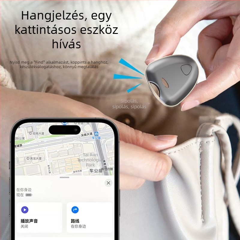 Shield elvesztés elleni készülék (Bluetooth, iOS-kompatibilis, végtelen vezeték nélküli távolság, 8,7 g, ABS test)