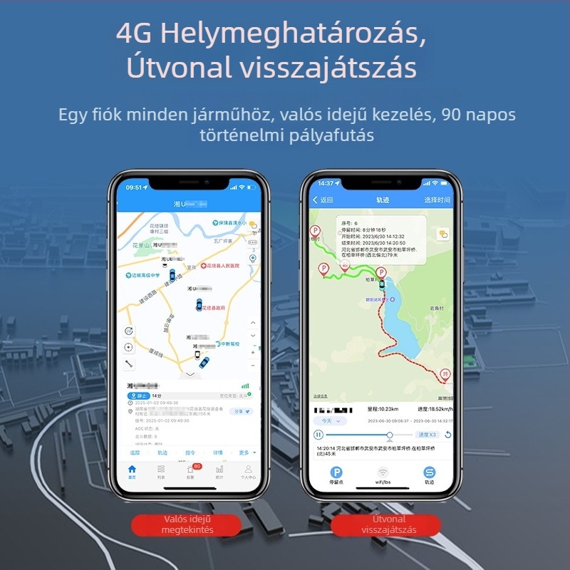 KM02 GPS helymeghatározó darukhoz és nehézgéphez – Beidou/GPS pozíció, 3 m pontosság, beépített antenna, 9-90 V tápegység