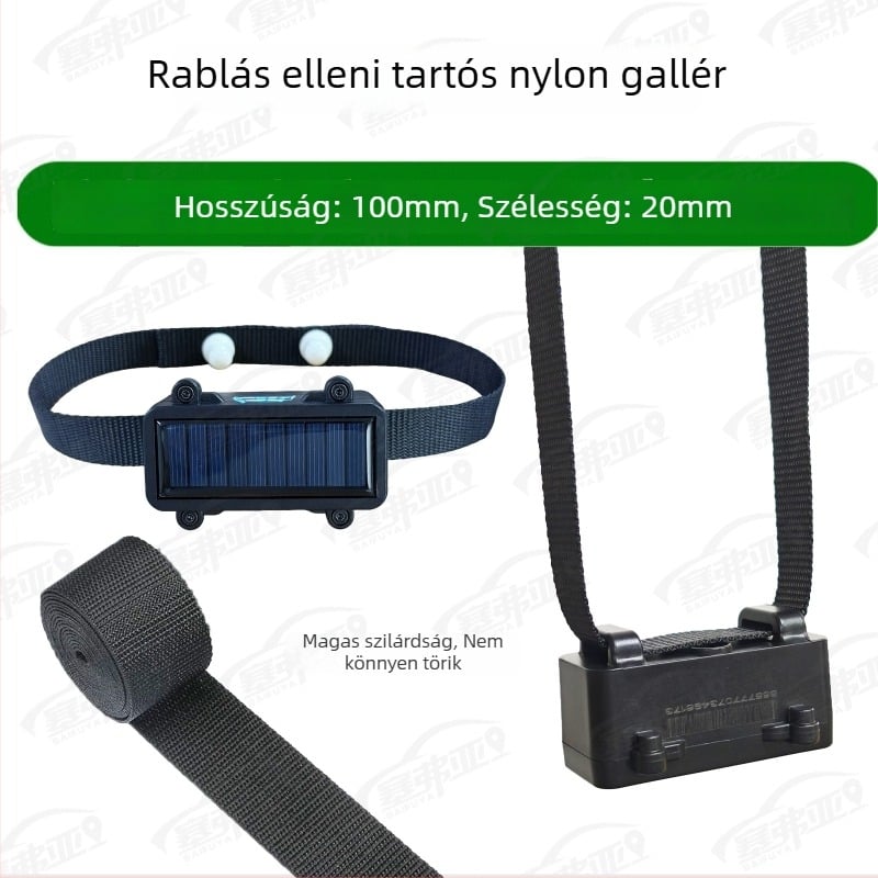 Állatlokátor szarvasmarhák és juhok számára GPS Beidou nyomkövetéssel, riasztások (rezgés, mobilriasztás, kerítés, gyorshajtás), 3 m helymeghatározási pontosság, IP67 vízálló, 30 napos akkumulátor