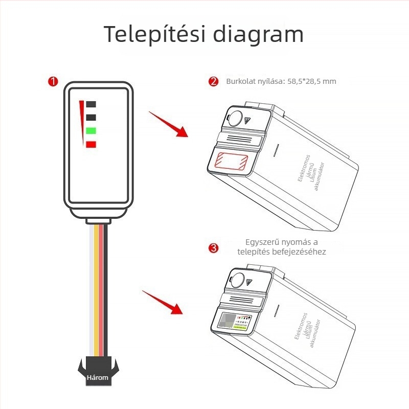 4G GPS nyomkövető elektromos járműhöz akkumulátor-szint kijelzővel és manipuláció elleni védelemmel