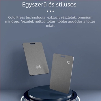 Find My Pénztárca Kártya – Anti-eltűnés Lokátor NFC és Vezeték nélküli Töltés (iOS kompatibilitás, NFC, vezeték nélküli töltés, tömeg 10 g)