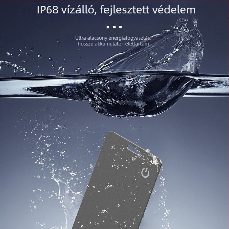 Find My Pénztárca Kártya – Anti-eltűnés Lokátor NFC és Vezeték nélküli Töltés (iOS kompatibilitás, NFC, vezeték nélküli töltés, tömeg 10 g)