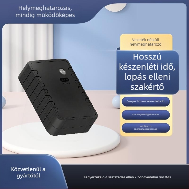 Mágneses GPS nyomkövető autóhoz, globális verzió, 4G telepítés nélkül, hosszú készenléti üzemmód, vízálló, pontosság 5-10 m