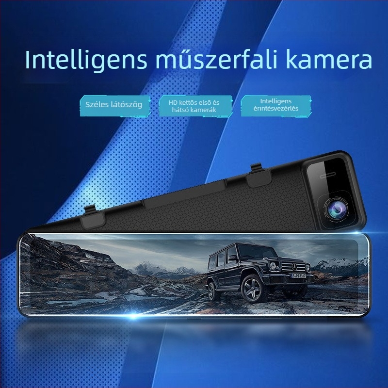 Új 12 hüvelykes autós dash cam kettős lencsével, éjszakai felvétel 2K/4K, Wi-Fi, GPS útvonal nyomkövetés, DVR