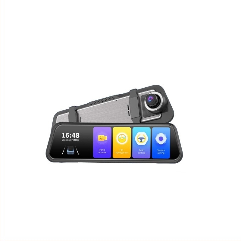 4K csillagfényes éjjellátású, 10 colos tükrös dash cam, kettős felvétellel, továbbfejlesztett éjjellátás