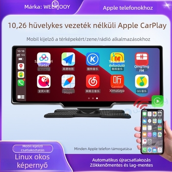 C-C100 központi autós intelligens kijelző Apple CarPlay-vel, 8-magos Linux, képernyő ≥10 hüvelyk, Bluetooth, USB, térképek Amap/Baidu/Tencent/Apple