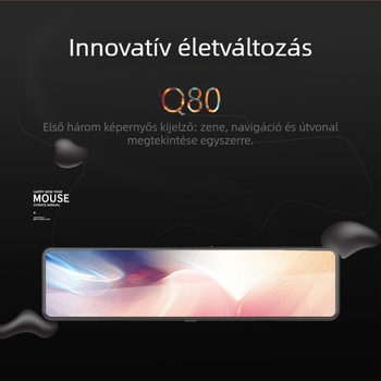 Q80 Okos autó hátulsó tükör dash cam kettős lencsével, 4G Android navigáció, 1080P, négymagos processzor, 2GB RAM + 32GB tárhely