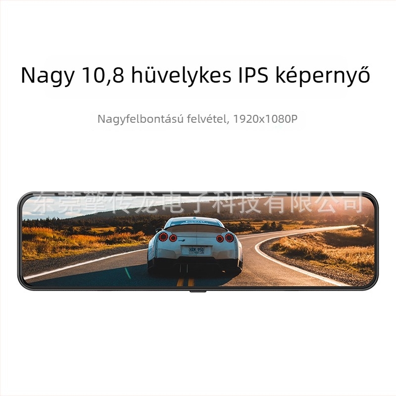 1080p-s kettős objektívű autós dash kamera éjjellátással, hangvezérléssel és érintőképernyővel