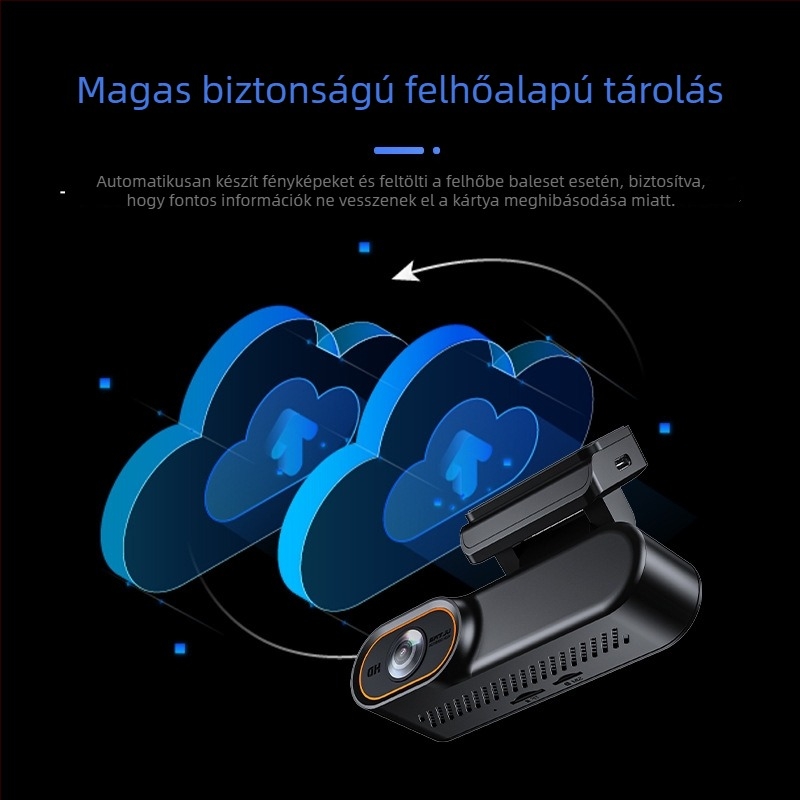 4G autós dash kamera, 2160p felbontás, 256GB tárhely, 170° látószög, szélvédő tükrére szerelhető