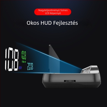 Big Plus autó HUD: elektromos összecsukható és magasságát állítható HUD kijelző, OBD-vel történő áramellátás, sebesség radar és beépített navigáció