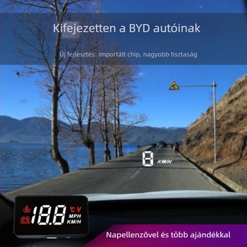 Autó HUD kijelző A100, OBD-projekció, akkumulátoros tápegység, kézi vezérlés
