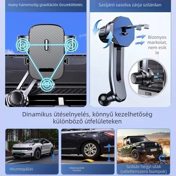 NXC autótelefon-tartó légkivezetőhöz, univerzális, műanyag, snap-on szerelés