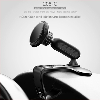 Autótelefon-tartó | ABS anyag | Univerzális modell 202-C | Anti-shake funkció | Általános kompatibilitás