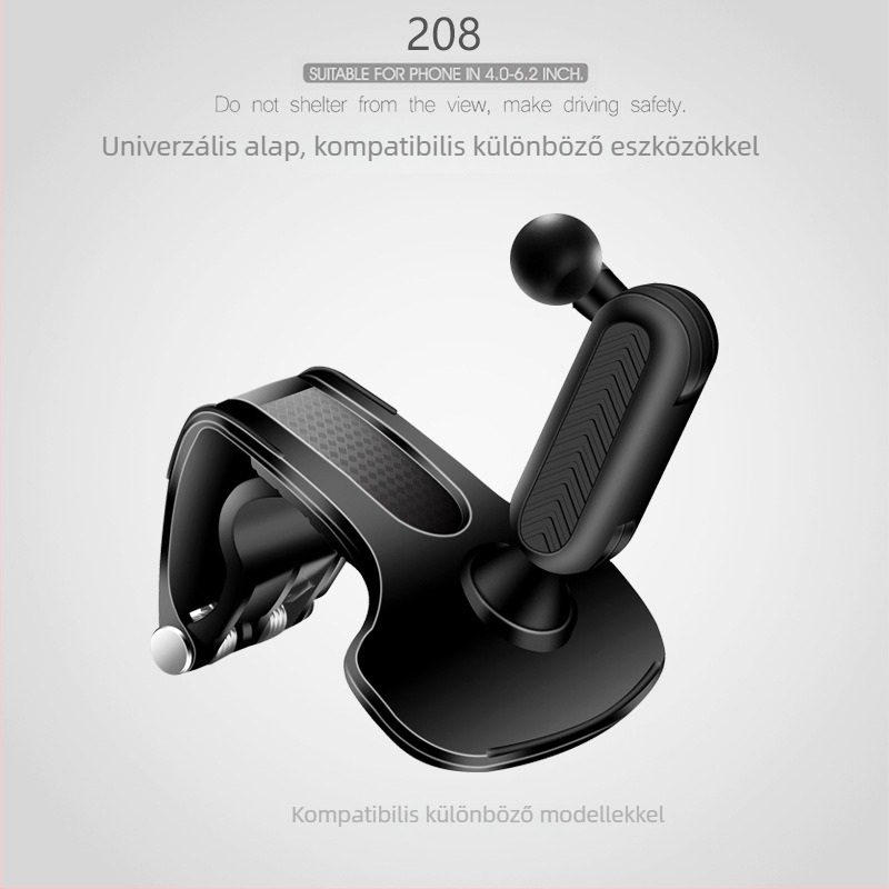 Autótelefon-tartó | ABS anyag | Univerzális modell 202-C | Anti-shake funkció | Általános kompatibilitás