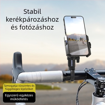 Kerékpártelefon-tartó – autó-montázs típusú tartó út- és terepkerékpárokhoz, elektromos kerékpárokhoz, faanyagú, általános stílus