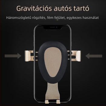 360°-os forgó autótelefon-tartó, szilikon csepp alakú csipesz a légkivezető nyílásba, navigációhoz