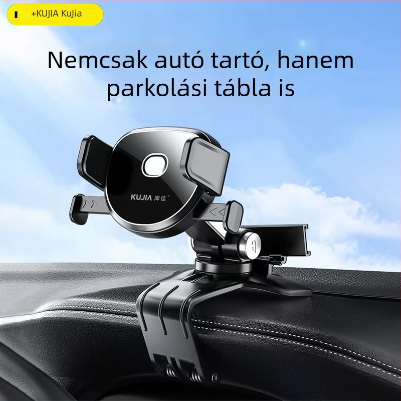 Autótelefon tartó a műszerfal navigációjához, rögzítés a szellőzőnyílásban, 360°-os forgás, rezgésmentes