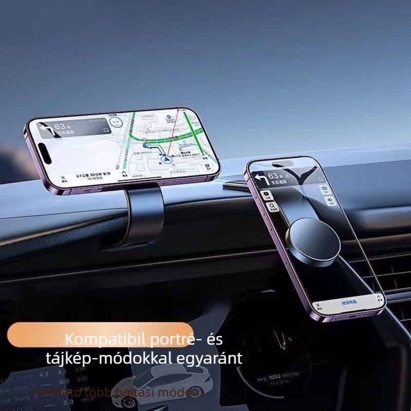 Autótelefon-tartó adhéziós Velcro-ral, ABS anyag, minimalist stílus, anti-shake funkció, testreszabható