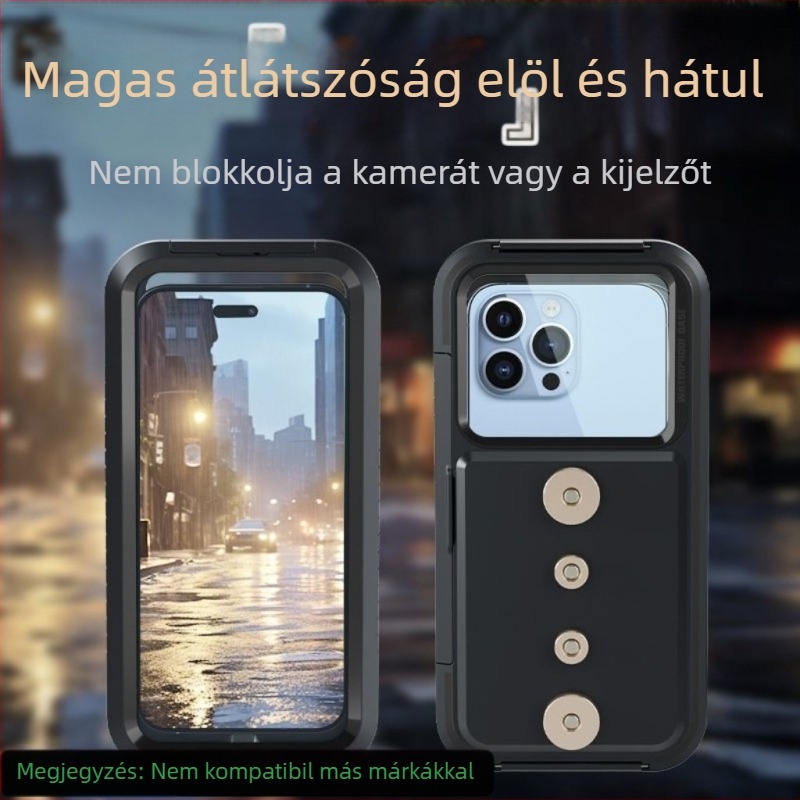 Mágneses telefon-tartó motorkerékpárokhoz és elektromos járművekhez – ABS, egyszerű stílus, testreszabható