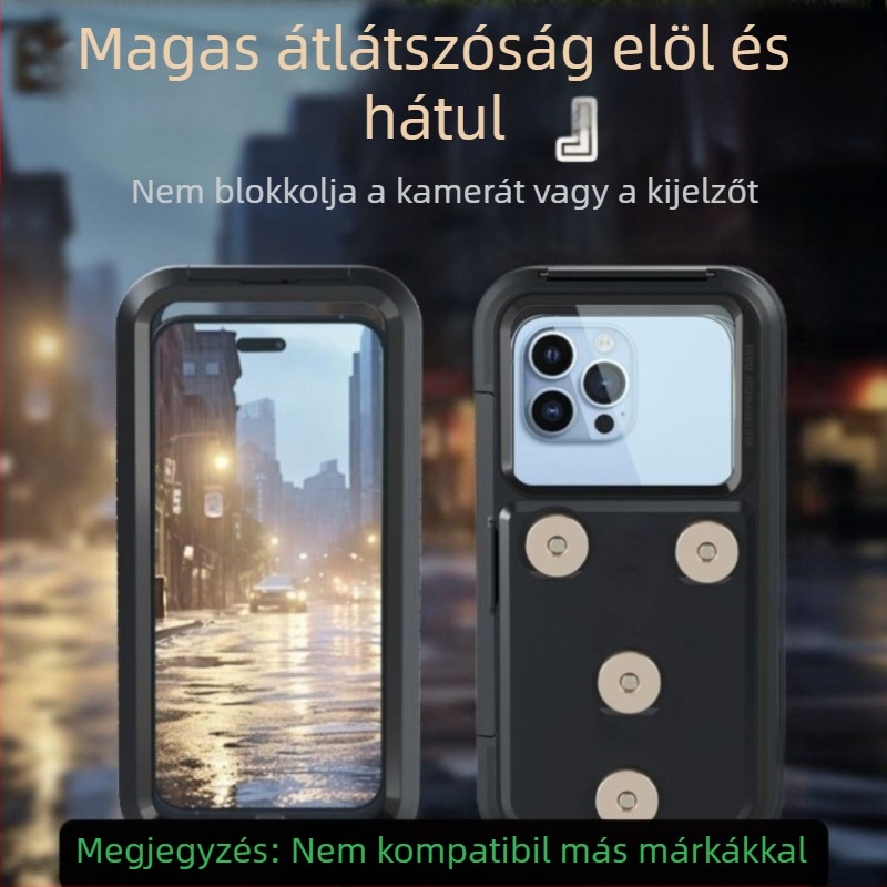 Mágneses telefon-tartó motorkerékpárokhoz és elektromos járművekhez – ABS, egyszerű stílus, testreszabható