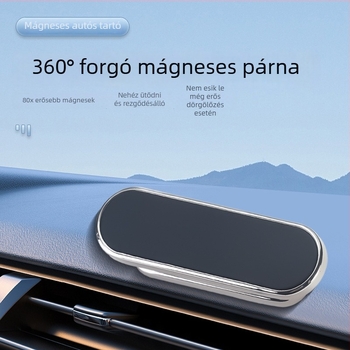 Ötvözetből készült autós telefontartó mágneses, 360° forgás, erős vákuumcsésze, univerzális