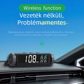 2025 Napenergiás autó HUD kijelző sebesség, feszültség, vízhőmérséklet és gumiabroncsnyomás megjelenítéssel