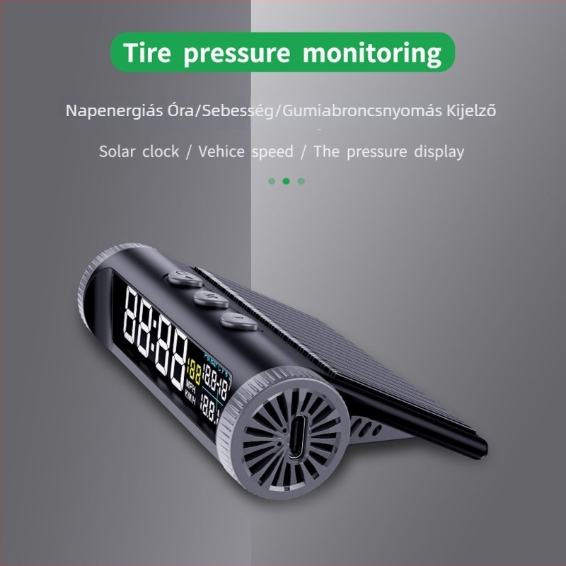 2025 Napenergiás autó HUD kijelző sebesség, feszültség, vízhőmérséklet és gumiabroncsnyomás megjelenítéssel