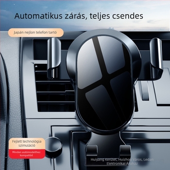 Autótelefon-tartó – szellőzőrostélyhoz illeszkedő tartó, mobiltelefonhoz, autóban használható