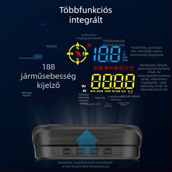 M21 Autó Heads-Up kijelző GPS-szel – Univerzális kompatibilitás, Sebességmérő dísz