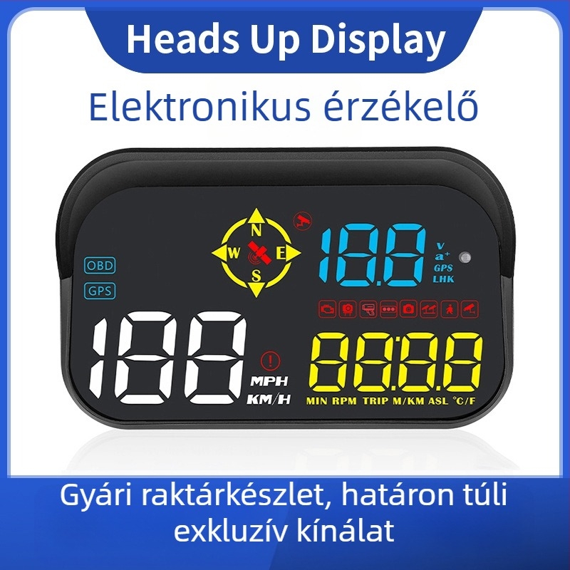 M21 Autó Heads-Up kijelző GPS-szel – Univerzális kompatibilitás, Sebességmérő dísz