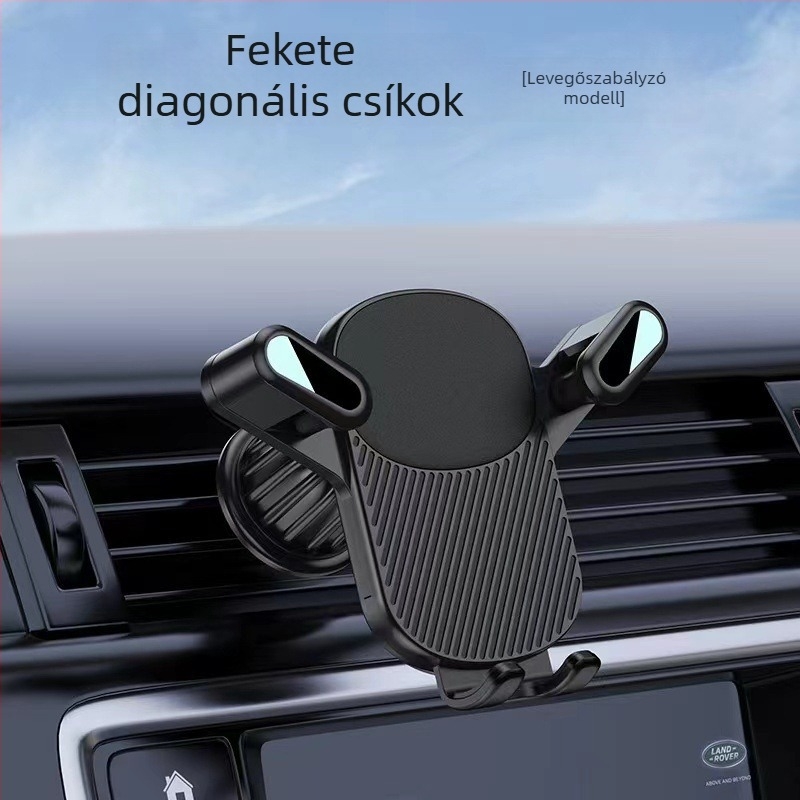 Autótelefon tartó a légcsatornára, klipszes navigációs tartóval és mágneses tartóval, műanyagból, univerzális