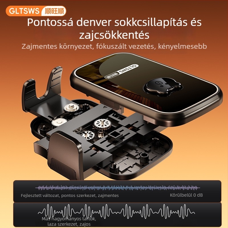 Autós telefontartó snap-on rezgéscsillapítással, ventilációs nyílásba rögzítéshez, ABS anyag, karikatúra stílus – Smooth and Prosperous