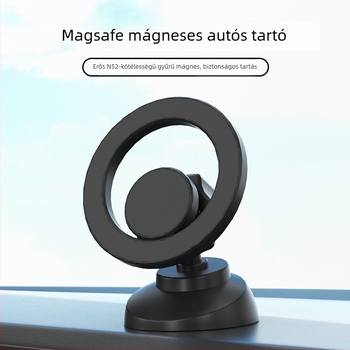 MagSafe mágneses autótelefon-tartó, műszerfalhoz, univerzális navigációs tartó, ABS anyag, logónyomtatás