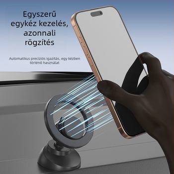 MagSafe mágneses autótelefon-tartó, műszerfalhoz, univerzális navigációs tartó, ABS anyag, logónyomtatás