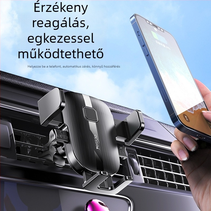 Yesido autótelefon-tartó a légcsatornába, univerzális, PC+ABS, modell C162