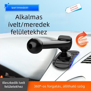 Új, fejlesztett autóba szerelhető telefon-tartó ragasztott alapformával, 360°-os forgatással