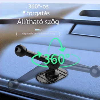 Új, fejlesztett autóba szerelhető telefon-tartó ragasztott alapformával, 360°-os forgatással