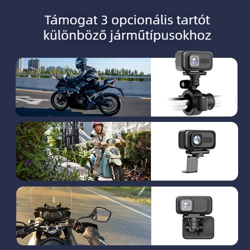Vízálló fedélzeti kamera elektromos járművekhez, kerékpárokhoz és motorkerékpárokhoz – 2K HD, WiFi kapcsolat, USB-tápellátás, OTG