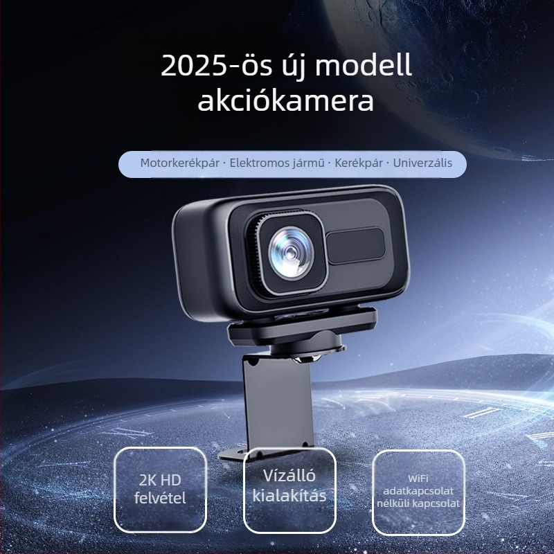 Vízálló fedélzeti kamera elektromos járművekhez, kerékpárokhoz és motorkerékpárokhoz – 2K HD, WiFi kapcsolat, USB-tápellátás, OTG