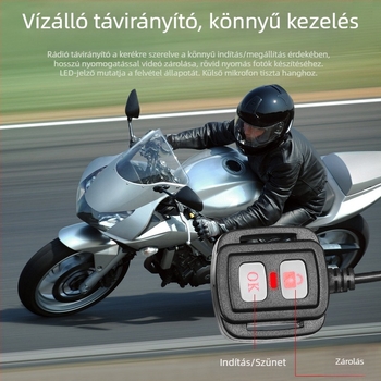 Motorkerékpár duál dash cam 1080p elöl és hátul, TF-kártya támogatás