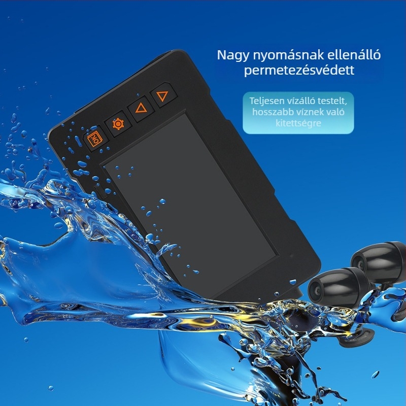 M7 motorkerékpár dash cam kettős felvétellel, elöl és hátul, 170° látószög, Wi‑Fi, TF kártya támogatás 256 GB-ig