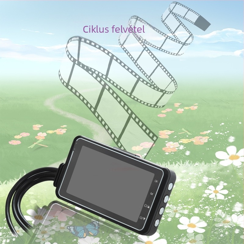 Motorkerékpár dash cam M2 – 1080P, WiFi, elöl és hátul dupla lencsés, 170° látószög